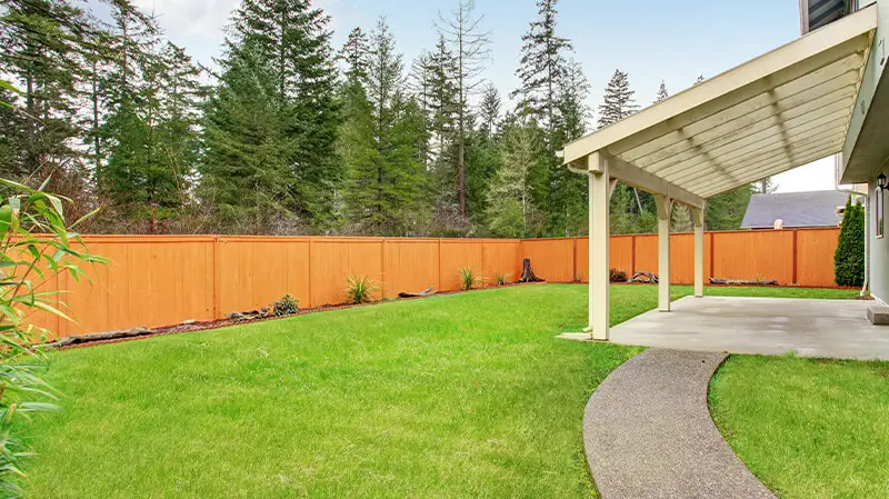 residential wood privacy fence