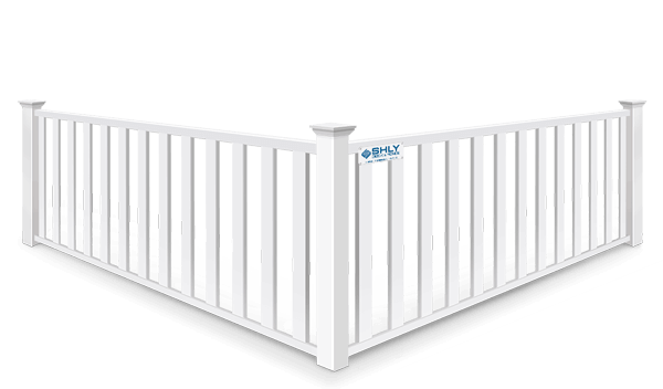 Closed picket vinyl fence with a flat top Ohio and Western Pennsylvania