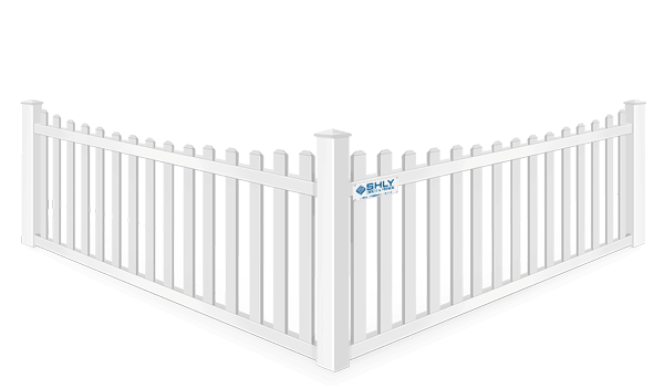 Vinyl scalloped picket pool fence contractor in Ohio and Western Pennsylvania