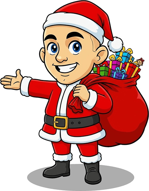 Shly Fence Owner as Santa