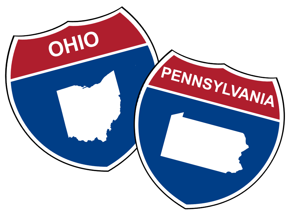 Fence company in Akron, Columbus, and Pittsburgh - our Ohio and Western Pennsylvania map